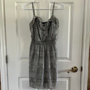 Dynamite Elegant Black and White Paisley Dress
